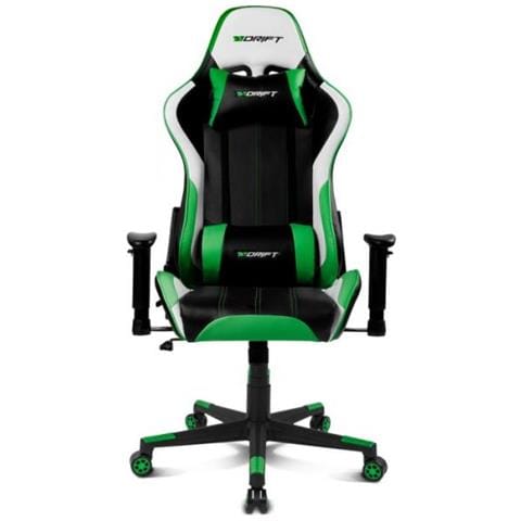 Dr175 Sedia Per Gaming Universale Seduta Imbottita Nero, Verde, Bianco - Foto 1