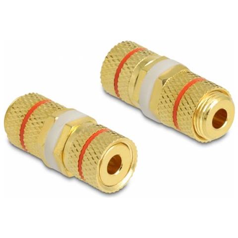 Delock Morsetto Da Palo Adattatore Audio A Morsetto Da Palo Per Installazione, Anello Di Colore Rosso - Foto 1