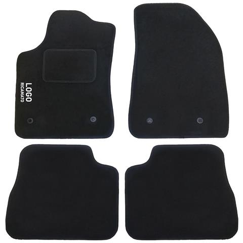 Tappetini Auto Compatibili Per Bravo Dal 2014 | Tappeti Sagomati | In Moquette Nera | Logo Ricamato Battitacco E 4 Clip Di Fissaggio | Accessori Interni - Foto 1