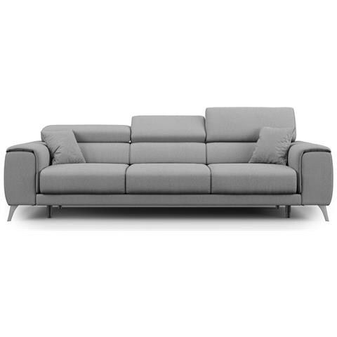 Fusion Divano 3 Sedute In Tessuto Smacchiabile T05 Grigio - Foto 2