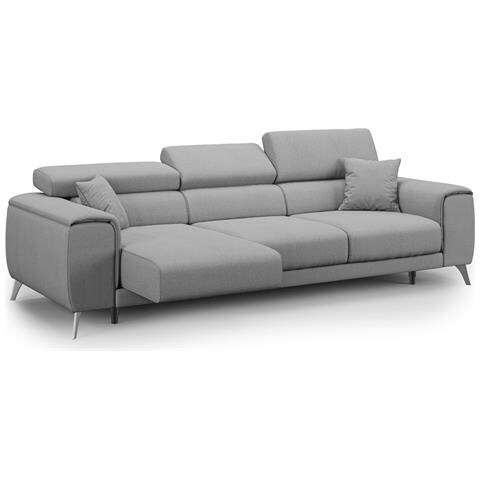 Fusion Divano 3 Sedute In Tessuto Smacchiabile T05 Grigio - Foto 1