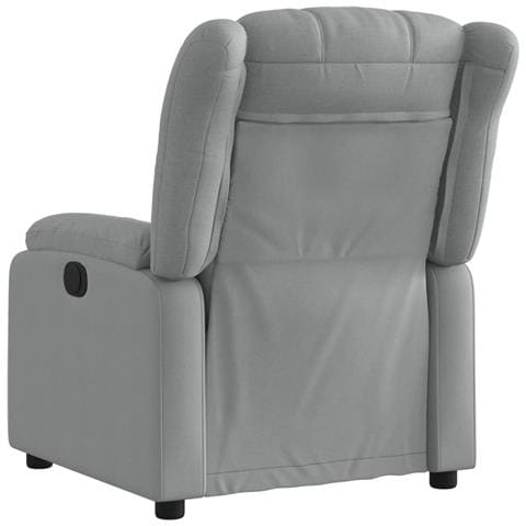 Poltrona Reclinabile In Tessuto Grigio Chiaro - Foto 2