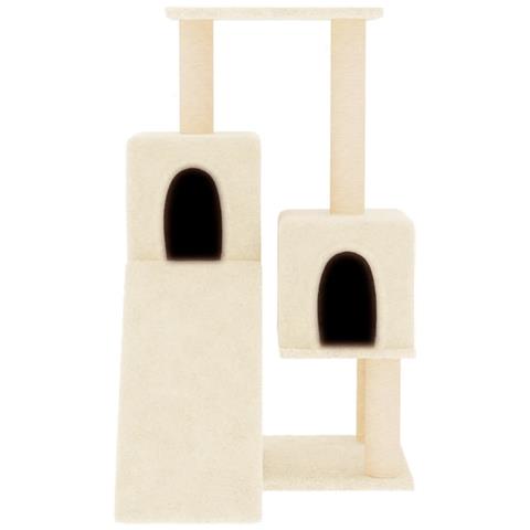 Albero Per Gatti Con Tiragraffi In Sisal Crema 82 Cm - Foto 2