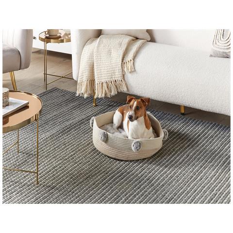 Cuccia Cotone Beige Chiaro E Bianco Ø 44 Cm Ortaca - Foto 1