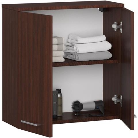 Mobile da Bagno sospeso FIN, 2 ante, 60x22,5x60 cm, Colore Weng? - Foto 2