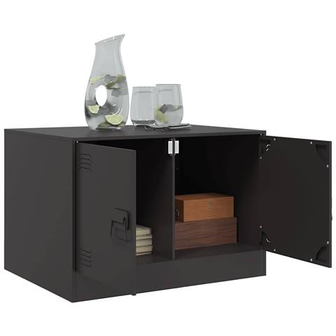 Tavolino da Salotto Nero 67x50x44 cm in Acciaio - Foto 10