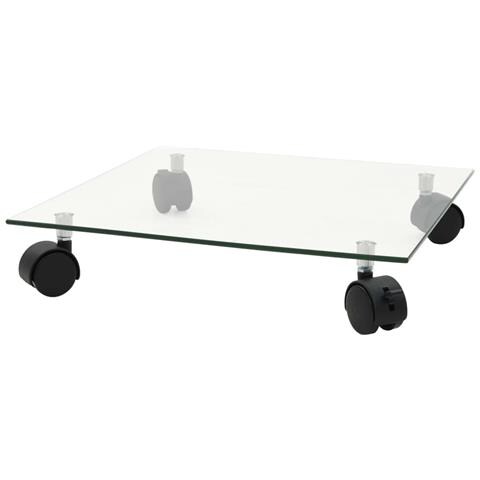 Carrelli Porta Piante 4 Pz 35x35 Cm Vetro Temperato Quadrati - Foto 2