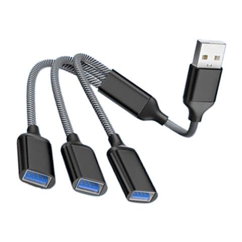 Adattatore Splitter Hub Usb A 3 Porte Black - Foto 2