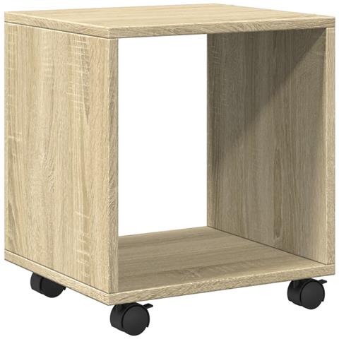 Mobiletto Con Ruote Rovere Sonoma 37x33x42,5 Cm In Truciolato - Foto 2