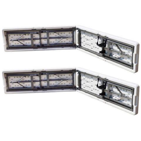 Set 2 Panche Catering Pieghevole E Abs Bianco - Foto 2