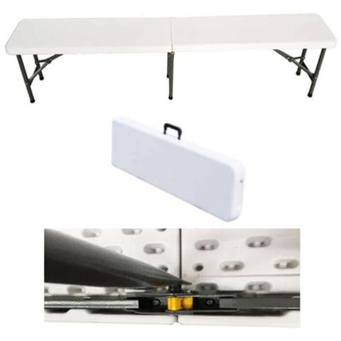 Set 2 Panche Catering Pieghevole E Abs Bianco - Foto 3