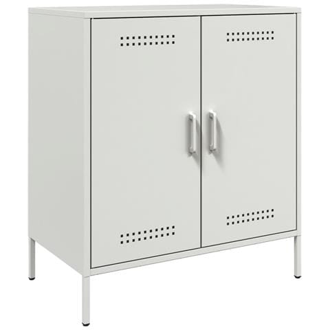 Credenza Bianca 68x39x79 Cm In Acciaio - Foto 2