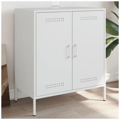 Credenza Bianca 68x39x79 Cm In Acciaio - Foto 1