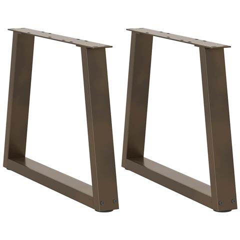 Gambe Per Tavolo Pranzo A V 2pz Naturale 50x(42-43,3)cm Acciaio - Foto 1