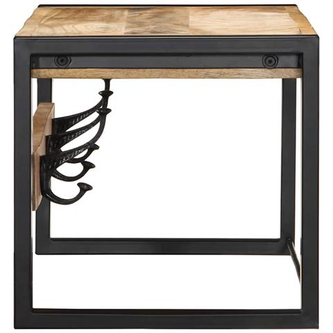 Appendiabiti 80x35x35 Cm In Legno Massello Grezzo Di Mango - Foto 3