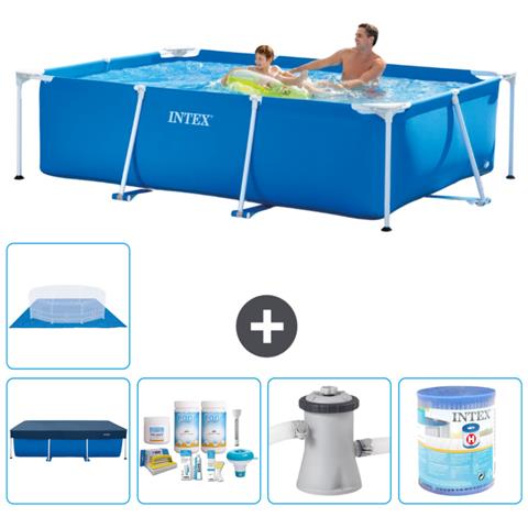 Piscina Fuori Terra - Rettangolo - 260x160x65 Cm - Blu - Include Accessori Coordinati A70 - Foto 1