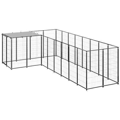 Gabbia Per Cani Nera 6,05 M² In Acciaio - Foto 2