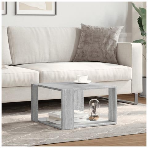 Tavolino Salotto Grigio Sonoma 51,5x51,5x30cm Legno Multistrato - Foto 2