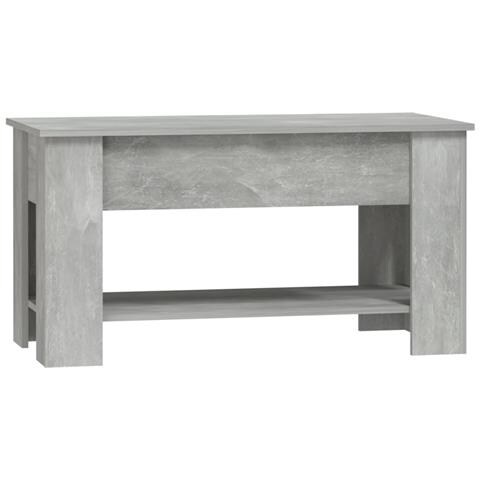 Lusso Casadino -  Tavolino Salotto Grigio Cemento 101x49x52 Cm Legno Multistrato - Foto 2