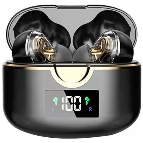 Cuffie Wireless Bluetooth 5.0 Con Doppi Altoparlanti Dinamici Black - Foto 1