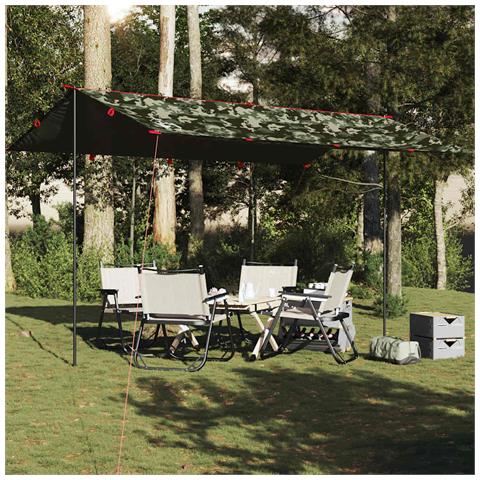 Telone da Campeggio Mimetica 506x306 cm Impermeabile - Foto 1