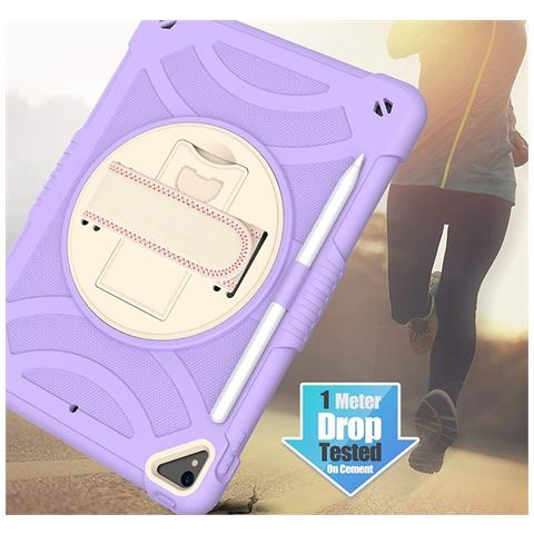 Custodia Per Ipad 9/8/7 10.2"" Con Supporto E Tracolla Viola - Foto 4