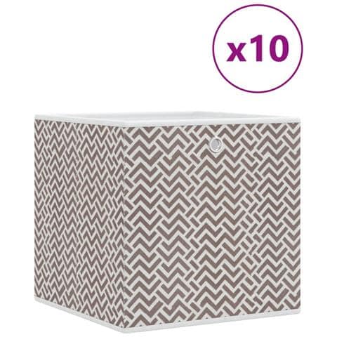 Scatole Portaoggetti 10 pz 32x32x32 cm Tessuto non Tessuto - Foto 1