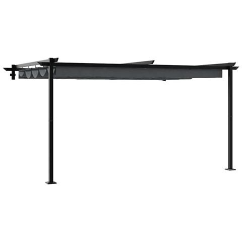 Gazebo a Muro Antracite Acciaio - Foto 1