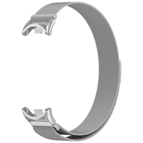 Cinturino In Metallo Compatibile Con Xiaomi Band 8/9/10 - Design Magnetico A Molla Silver - Foto 1