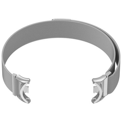 Cinturino In Metallo Compatibile Con Xiaomi Band 8/9/10 - Design Magnetico A Molla Silver - Foto 3