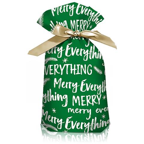 Sacchetti Di Natale Verdi Con Coulisse - 15x23cm (confezione Da 50) - Foto 2