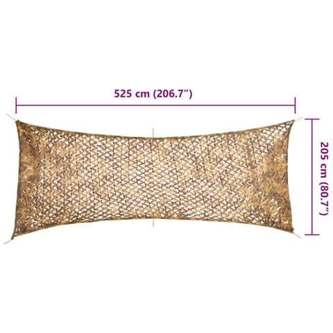 Rete Mimetica con Custodia di Conservazione 525x205 cm Sabbia - Foto 7