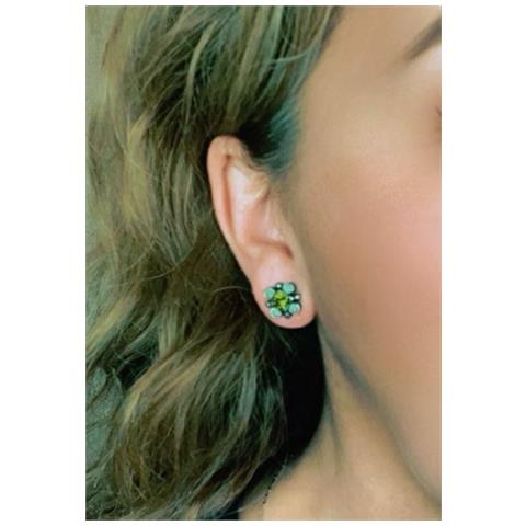 Confezione Da 2 Paia Di Orecchini In Cristallo Sw E Argento, 10µ. C2 - Foto 4