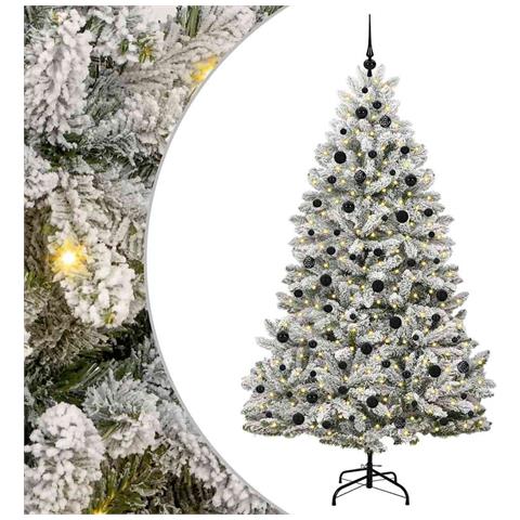 Albero di Natale artificiale con 300 LED Verde e Bianco 210 cm - Foto 1