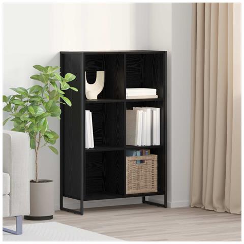 Armadio per Libri Rovere Nero 99.5 x 30 x 108.5 cm - Foto 2