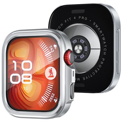 Custodia Protettiva In Metallo Compatibile Con Huawei Fit 4 Pro - Lega Di Zinco E Semi-telaio In Pc Silver - Foto 3