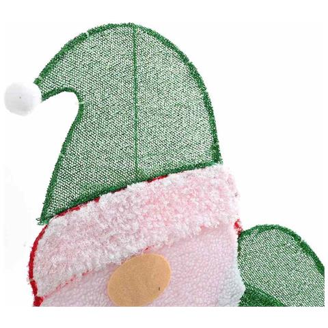 Babbo Natale Illuminato Bianco caldo 62 x 70 cm Tessuto di Lamè - Foto 9