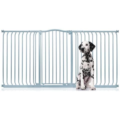 Bettacare Cancelletto Per Cani Extra Alto Con Parte Superiore Incurvata, 188cm - 197cm, Grigio Opaco, Extra Alto 100cm In Altezza - Foto 1
