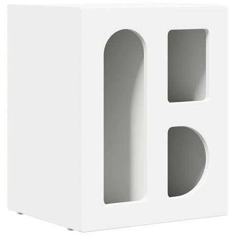 Comodino Bianco 40 x 35 x 50 cm Legno multistrato - Foto 1