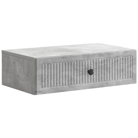 Tavolino da Parete Laterale Grigio Cemento 59 x 34,5 x 17 cm - Foto 1