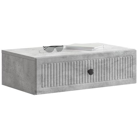 Tavolino da Parete Laterale Grigio Cemento 59 x 34,5 x 17 cm - Foto 2