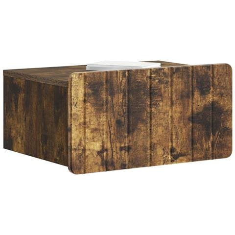 Mobiletto da notte a muro 2 pcs Rovere Fumo 49 x 34,5 x 24 cm - Foto 2