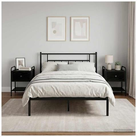 Armadio da Notte 2 pz Rovere Nero 35 x 36,5 x 47 cm - Foto 2