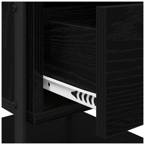 Armadio da Notte 2 pz Rovere Nero 35 x 36,5 x 47 cm - Foto 9