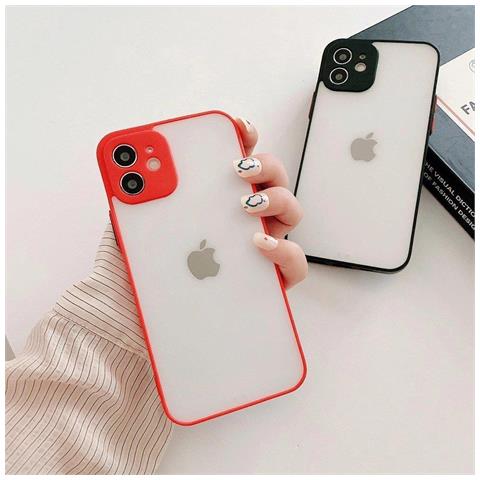 Custodia In Silicone Flessibile Trasparente Milky Case Rossa Per Xiaomi Redmi Note 10 / Redmi Note 10s - Foto 1