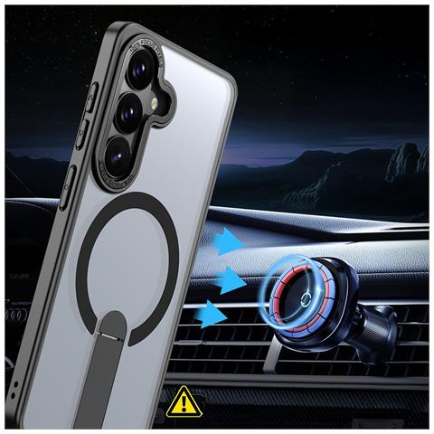 Custodia Per Samsung Galaxy A57 Con Supporto, Magsafe, Nera - Foto 2