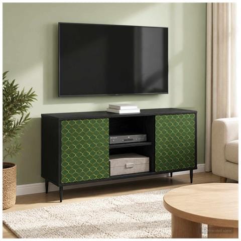 Mobile TV GELEEN 102 x 33 x 51 cm Rovere Nero - Foto 2