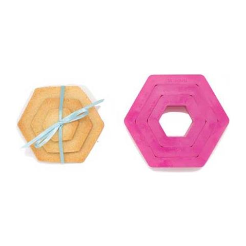 Set 3 tagliapasta esagono 1,5-2,5-3,5h. 2,2cm - Foto 1