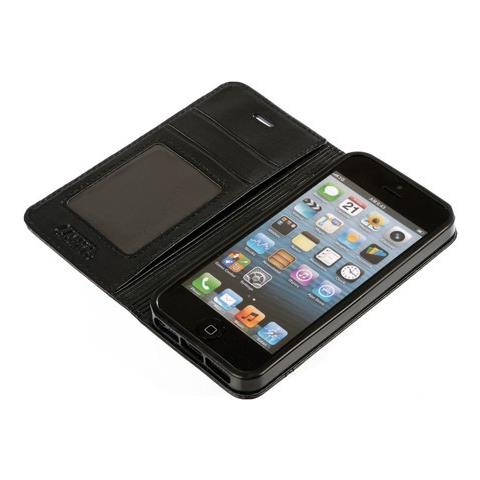 Wallet Folio Case, Cover A Libro - Apple Iphone 5 / 5s / Se - Nero - Foto 3