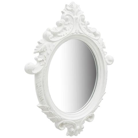 Specchio Da Parete Stile Castello 56x76 Cm Bianco - Foto 2